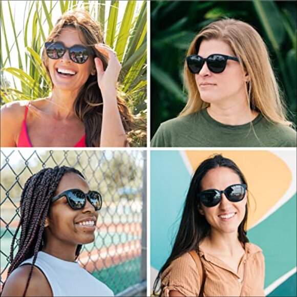 Polarized Cat-Eye Sunglasses with Flexible Gnarlon Frames main image 7